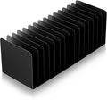 Suzile Metal Desktop File Organizer 15 Compartments Vertical File Sorter Black 5.79 W x 15.75 L x 5.41 H Office Reception Areas Workspace