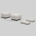 Modular Sofa Storage Ottoman with Pillow (Set of 2) Corduroy Beige