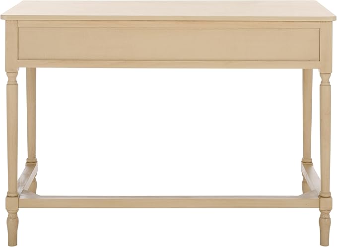 SAFAVIEH Home Collection Haven Farmhouse Country Cottage Natural Brown 2-Drawer Desk Console Table for Entryway Living Room Home Office