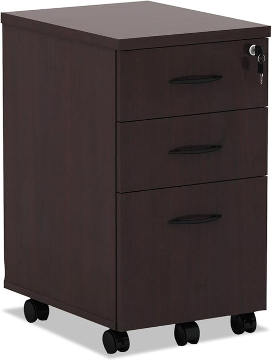 Alera ALE Valencia Mobile B/B/F Pedestal File 15 7/8w x 20 1/2d x 28 3/8h Mahogany
