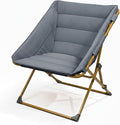 Comfy Saucer Chair for Adults Soft Faux Fur Bedroom Chair Cozy Folding Lounge Chair Reading Chair for Living Room Dorm &amp Bedroom Grey