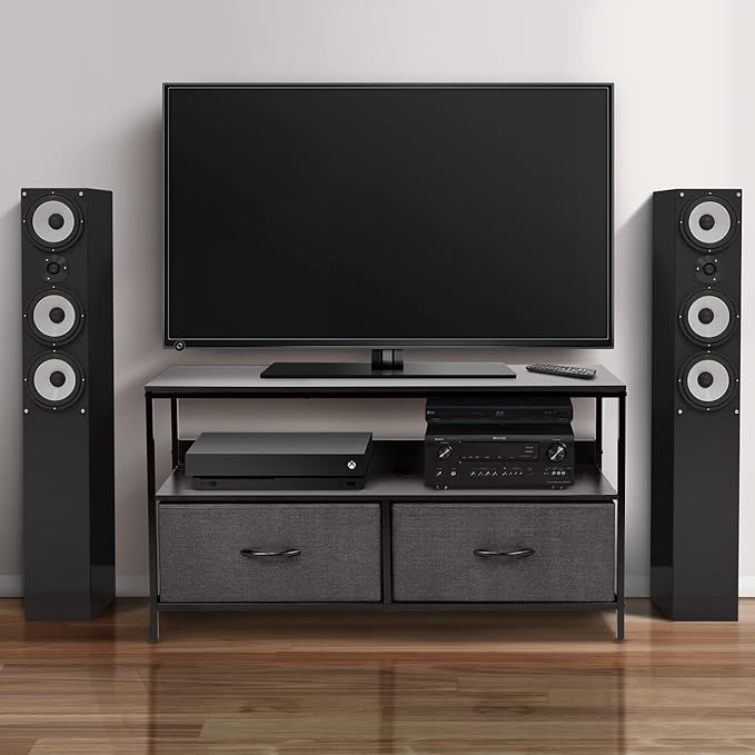 Sorbus TV Stand Dresser with 2 Drawers - Television Riser Chest with Storage - Bedroom Living Room Closet &amp Dorm Furniture