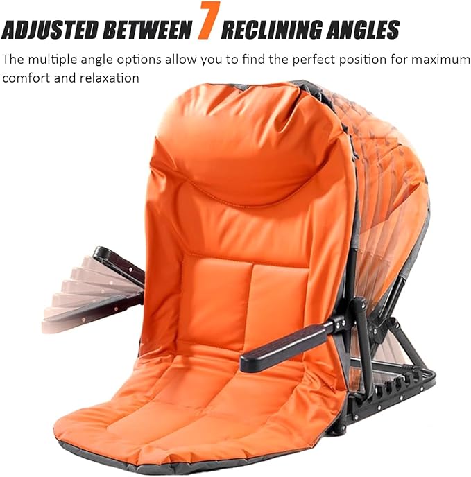 Folding Floor Chair with Pillow Adjustable Sit-up Lifting Backrest Legless Tatami Seat with Armrest Portable Lazy Sofa for Home Office and Student Dormitory