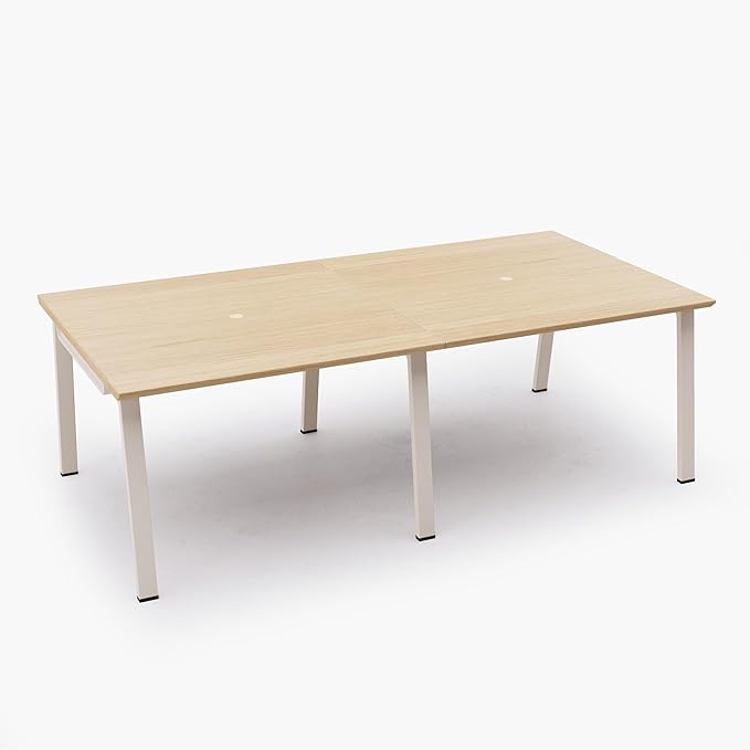 Modular Computer Office Desk Modern Style Small Study Writing Workstation Table for Home &amp Business Team Desk – 4 Person (94 x 47)