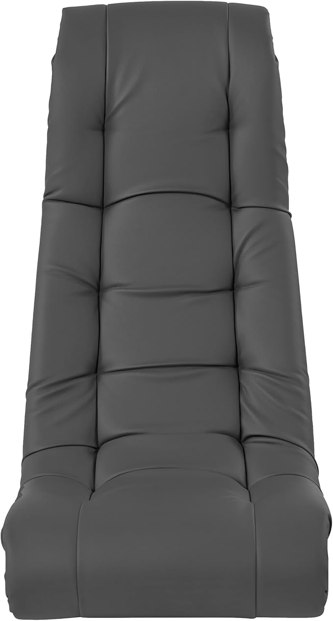 FDP Tufted Floor Rocker for Kids Teens and Adults Comfortable Ergonomic Chair for Reading Playing Video Games or Watching TV - Dark Gray 10488-DG