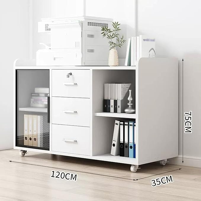 Filing CabinetOffice CabinetPrinter CabinetPantry CabinetSide CabinetMobile Floor Cabinet (Color : A)