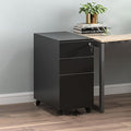Under Desk Mobile File Cabinet 3 Drawer Filing Cabinet with Lock File Cabinets for Home Office Can Be Stored for A4-Size/Letter Organize Your Home Office Modern File Cabinet