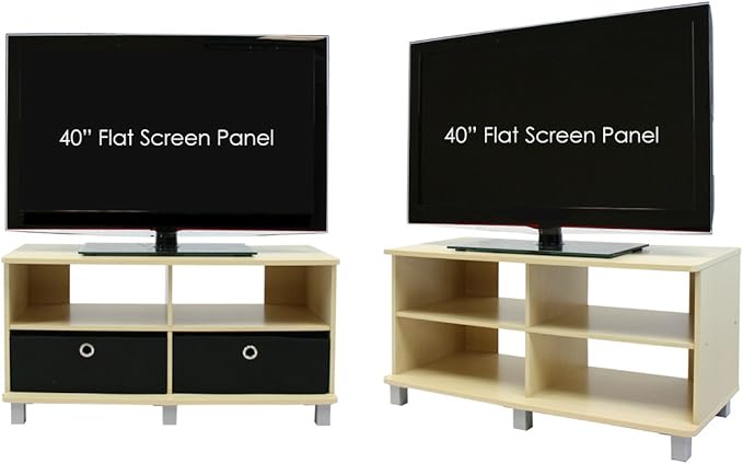 Furinno Entertainment Center w/2 Bin Drawers Espresso/Brown