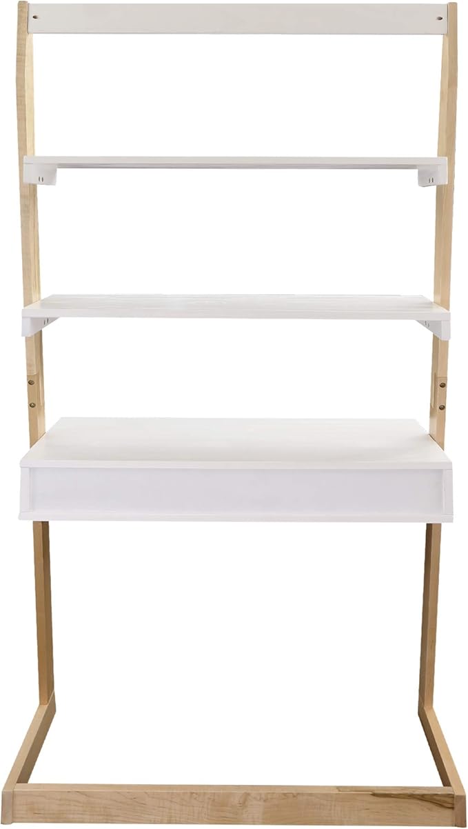 American Trails Freestanding Ladder Desk With Drawer Natural Maple/White