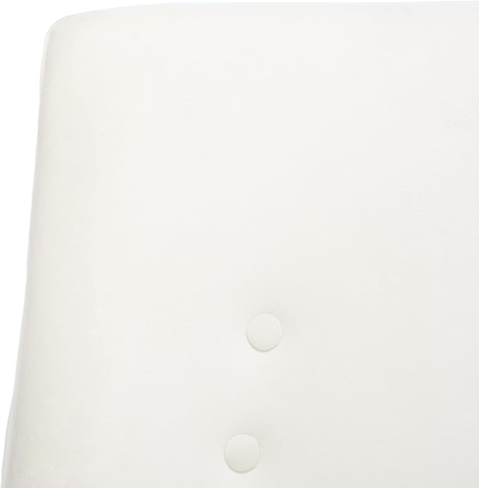 SAFAVIEH Home Collection Amina Mid-Century Modern Cream Velvet Accent Chair