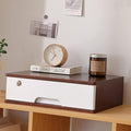 Desktop Storage Box With Drawers - Desktop File Cabinet Organizers Solid Wood Storage Box Small Chest Of Drawers Lockable File Cabinet Office Supplies A4 Receipt File Organizer ( 1 Drawer)