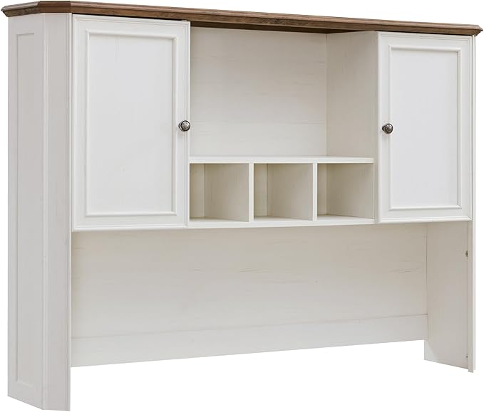 T4TREAM 59 Farmhouse Wood Desk Hutch with Ample Storage Only Match VSC Series Farmhouse Desk (Antique White)