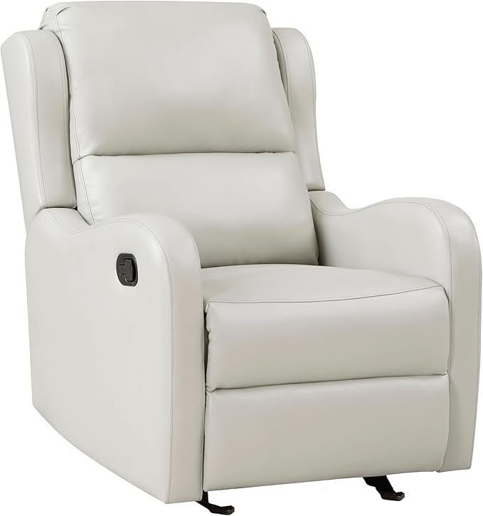 Faux Leather Upholstery Glider Reclining Chair 1pc Living Room Furniture Comfort Seating Gentle Motion