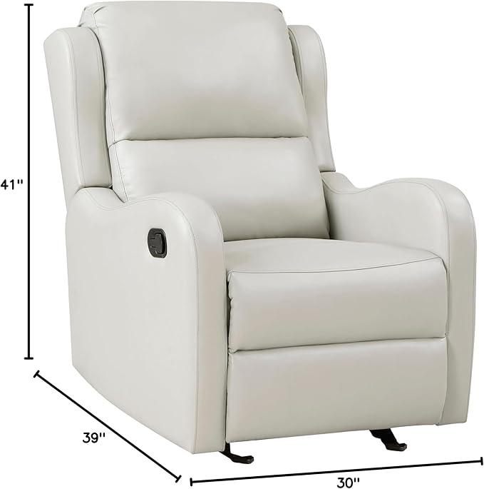 Faux Leather Upholstery Glider Reclining Chair 1pc Living Room Furniture Comfort Seating Gentle Motion