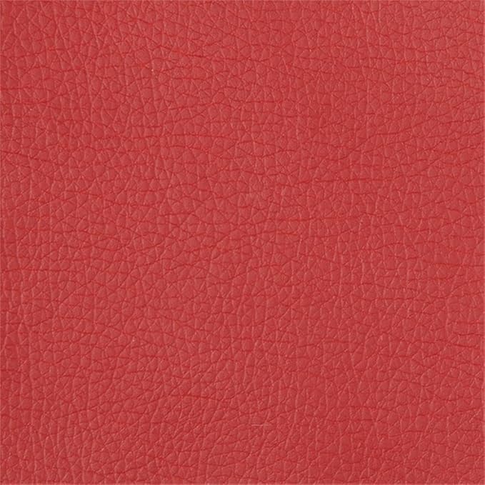 Pemberly Row Contemporary Armchair Dillon Lipstick Red Vinyl Faux Leather Upholstery Silver Finish Metal Legs Box Spring Cushioned Seat 32 W x 30.5 D x 29.5 H Modern Guest or Accent Seating