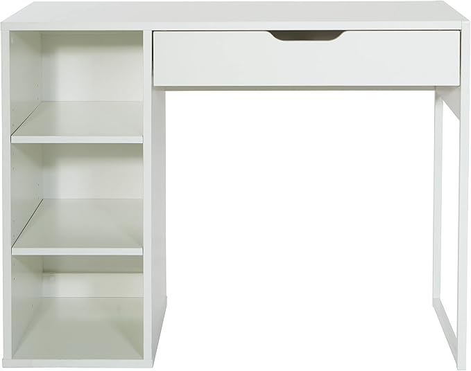 OSP Home Furnishings Ravel 40-Inch Wide Writing Desk White