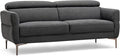 Giantex Couch Upholstered Loveseat with Lift-up Headrest and Metal Legs Comfy Cushion CertiPUR-US Sponge 2-Seat Sofa for Living Room Apartment Studio Condos (Loveseat Gray)