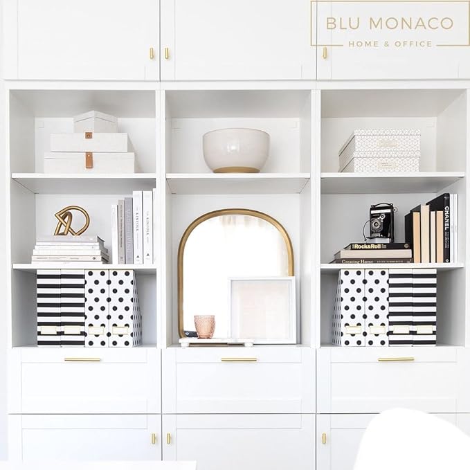 BLU MONACO | Cardboard Magazine File Holder Set of 4 | Vertical Magazine File Holder for Desk and Shelves | Standing File Holder for Classroom School Paper Storage