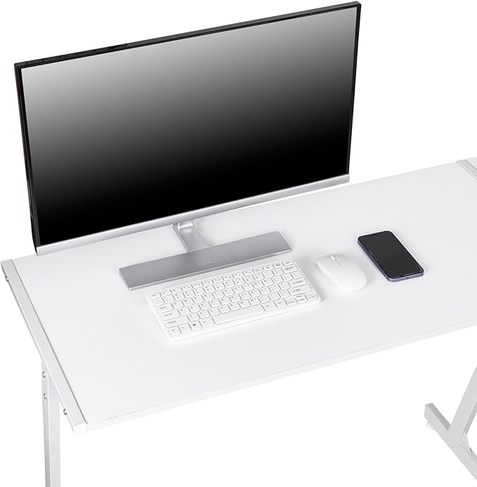 L-Shaped Corner Computer Desk Modern Gaming PC Study Table Writing Workstation for Home Office White