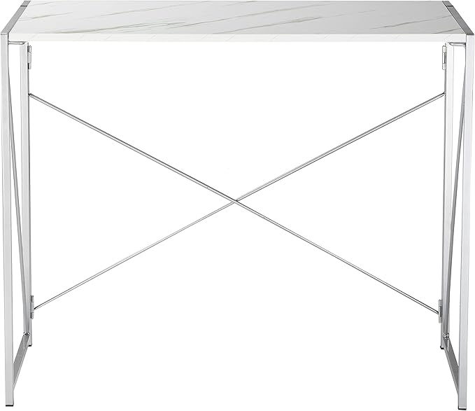 Urban Lifestyle Foldable Computer Desk Marble/Silver