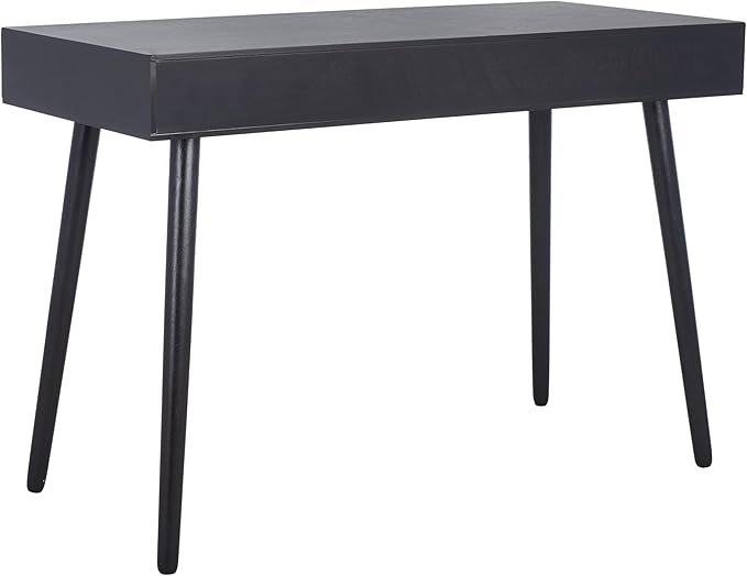 SAFAVIEH Home Collection O'Dwyer Mid-Century Retro Black 2-Drawer Desk
