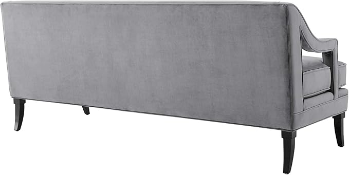 Modway Concur Mid-Century Modern Upholstered Velvet Sofa In Gray