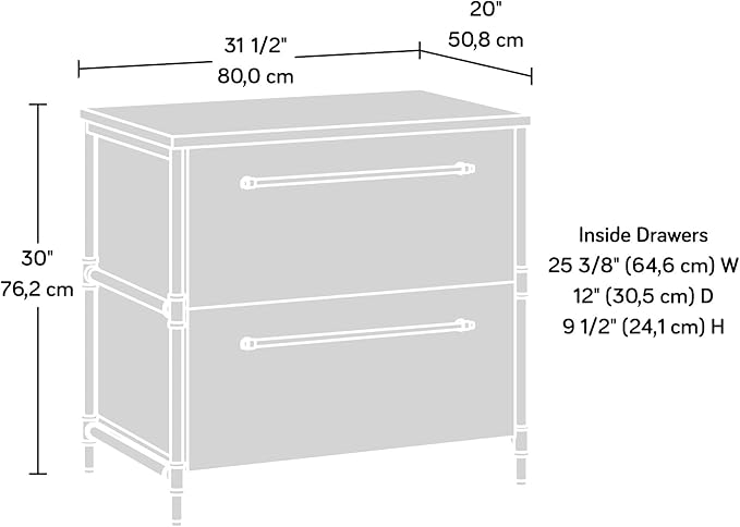 2 Drawer Small File Cabinet with Lock Under Desk Locking Drawers Storage CabinetModern Farmhouse Organizer for Home Office FilingBrown