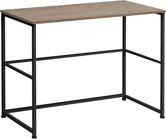 Penau Computer Desk for Home Office Left/Right Setup with Storage Drawers 40l x 19w x 30h Brown Laminate Black Metal Contemporary Design