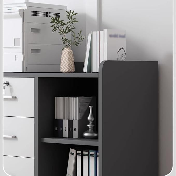 Printer Cabinet Pantry Cabinet Filing Cabinet Office Cabinet Side Cabinet Side Cabinet Glass Door Mobile Cabinet Floor-to-Ceiling (Color : C)