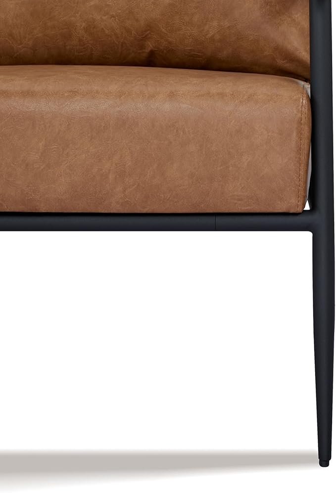 Artdeco Home Parker Modern arm Accent Chair Comfortable Chairs for Living Room Bedroom and Fireside Chair (Light Brown)
