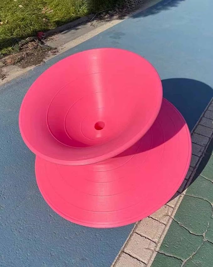 ZIMGOD 360° Swivel Gyro Chair Recliner Rotating Gyro Spun Chair for Sense Training Bedroom Living Room Camping Backyard Relaxing Chaise Chair 11 Colors (Color : Pink)