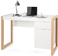 Modern Computer and Writing Desk Workstation Table for Home Office Multi Color Contemporary Rectangular Wood Finish Drawers