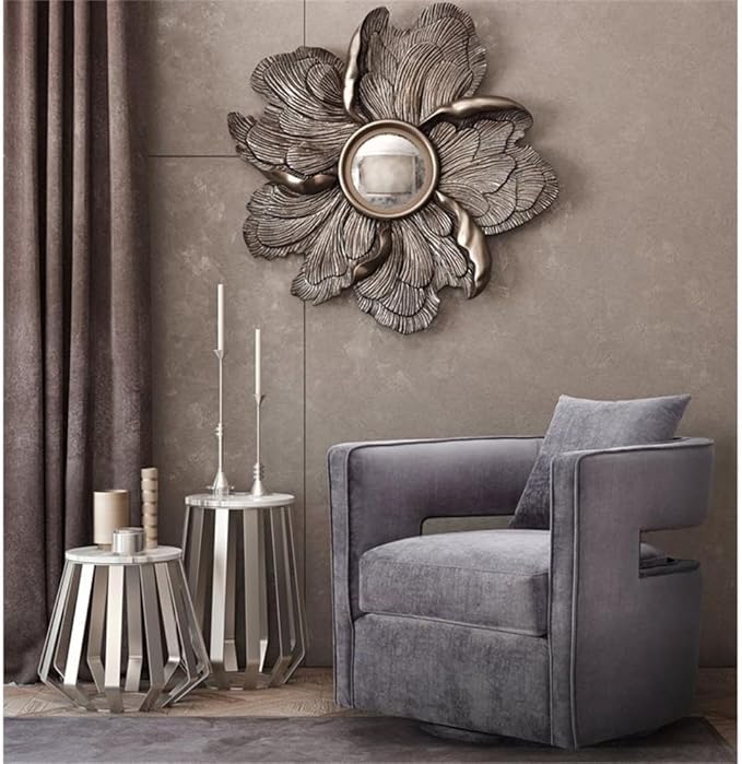 Tov Furniture Kennedy Modern Handmade Velvet Swivel Chair Gray