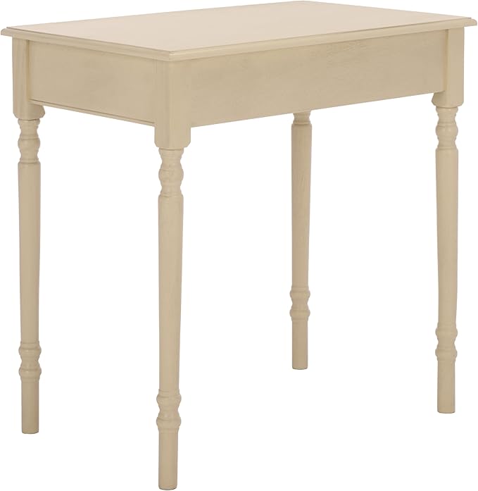 SAFAVIEH Home Collection – Arina Sand Writing Desk 1-Drawer Traditional Desk Classic Home Office Design (DSK5710E)