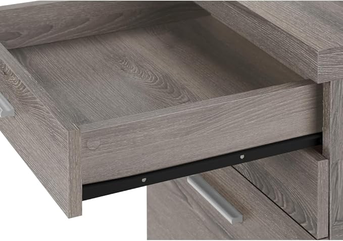 Modern Rolling File Cabinet with Smooth-Gliding Drawers Printer Stand &amp Mobile Office Storage for Home or Professional Workspace