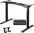 Dual Motor Electric Standing Desk FrameAdjustable height and lengthThe maximum size it can accommodate is 63*28 inches for the tabletop3 Preset HeightsRated for 264 pounds of weight.Black