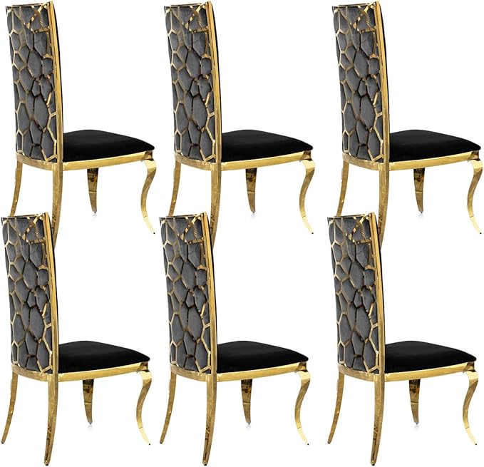 Velvet Dining Chairs with Gorgeous Gold Curved LegsModern Upholstered Dining Room Chairs for TableLiving RoomDining RoomOfficeWhite Luxury Kitchen Chairs