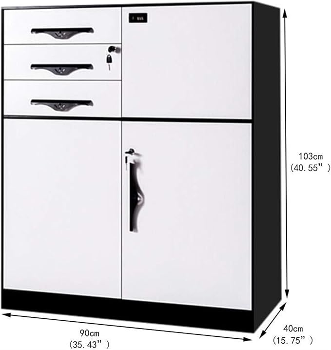 Office File Cabinet Data File Storage Drawer Cabinet Mobile File Cabinet Living Room Bedroom Locker Under Desk Storage(Color:B)