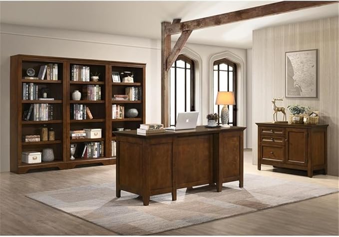 Intercon San Mateo Home Office 62 Wide Executive Desk with 7 Drawers Tuscan
