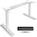 Dual Motor Electric Standing Desk Frame- Heavy Duty Height Adjustable Desk Legs Sit to Stand Up Desk Base 4 Memory Settings Controller for Adjustable Desktop Sizes Over 300 lbs Load Capacity