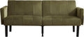 Garvee 75.5 Convertible Sofa Bed Vertical-Stripe Linen-Feel Fabric Sofa Features Sturdy Bed Legs Mid-Century Modern Folding Sofa Suitable for Living Rooms Bedrooms Dorms - Green