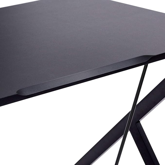 POWERSTONE Gaming Desk 46” Gaming Computer Desk - Racing Style PC Gamer Desk Large Office Writing Workstation Black Home Table