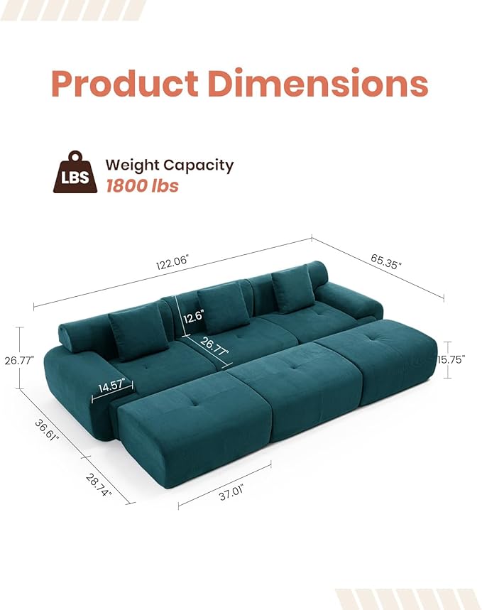 Soft Boneless Lounge Couch for Apartment Living Ideal for Renters &amp Small Homes Casual Seating for Relaxing in Living Rooms
