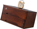 Desktop Storage Box with Drawers - Desktop File Cabinet Laptop Stand Wooden Storage Box Makeup Storage Drawers Cabinet Desktop Storage Box with Lockable Drawers for Office and Home