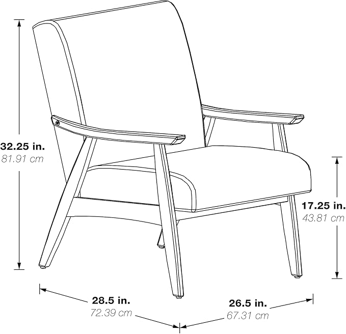 OSP Home Furnishings Davis Accent Chair with Medium Espresso Frame Klein Sea Green