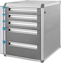 Desktop File CabinetA4 Lockable Aluminum Alloy Storage Organizer BoxOffice Storage Drawer Confidentiality with Lock5 Drawer