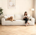 104.3“ Modular Sectional Cloud Couch Boneless Couches for Living Room 3 Seater Modern Lounge Couch No Assembly Required Cream