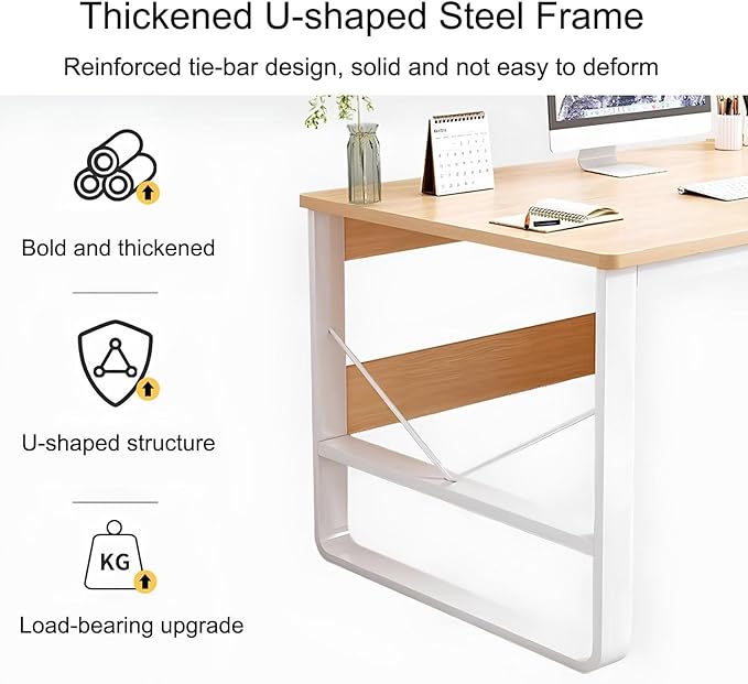 Two Person Desk with 3 Drawers Large Double Study Writing Table Wooden 2 Person Gaming Desk Computer Table Dual Workstation for Home Office(Walnut240cm/94.48in)