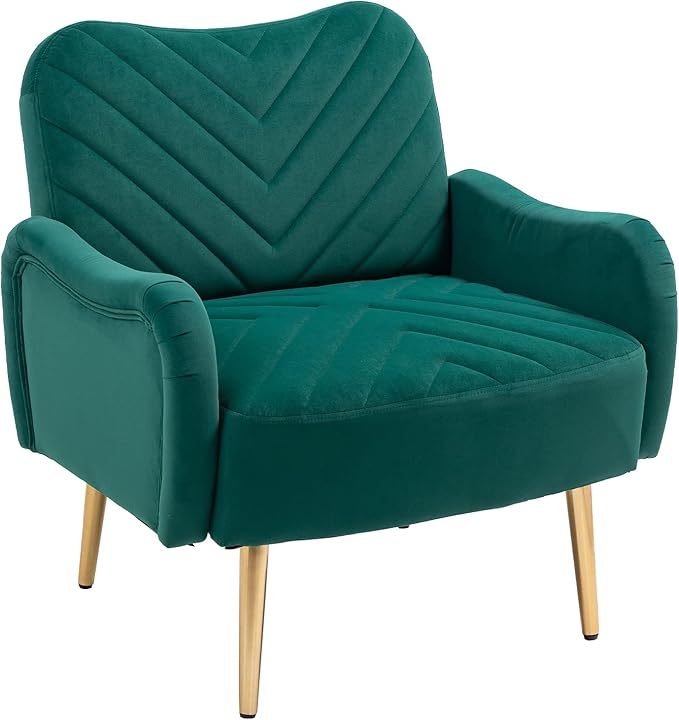 Velvet Chair Accent Chair/Living Room lesiure Chair with Metal feet