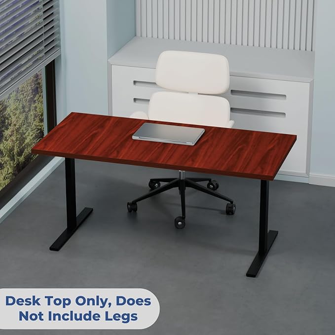 OfficeSimpli 60 x 30 Inch Desk Top Made in USA Replacement Table Top for Sit-to-Stand Adjustable Desk Frame Countertop Workbench for Classroom Home and Office (Desk Top only) - Mahogany